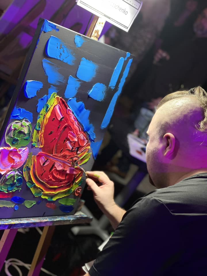 Max Born Art at Artbattle Edmonton on November 11, 2023, round 2